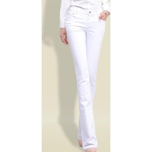 White black 2021 Mid Waist Denim Jeans Women White Black Jeans Spring Autumn Ladies Casual Pants Jeans Female Paddy Trousers
