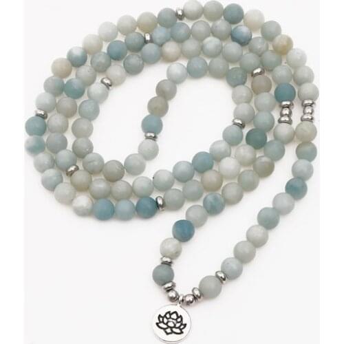 White 108 beads 8mm elastic adjustable Lotus life tree Buddha OM eye Chakra Reiki agate Onyx Bracelet necklace hu456