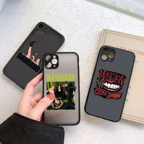 Maneskin Damiano David Phone Case For iphone 12 11 7 8 plus mini x xs xr pro max matte transparent cover