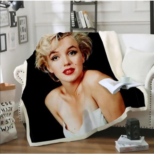 Marilyn Monroe 3d printed fleece blanket for Beds Hiking Picnic Thick Quilt Fashionable Bedspread Sherpa Throw Blanket style-10
