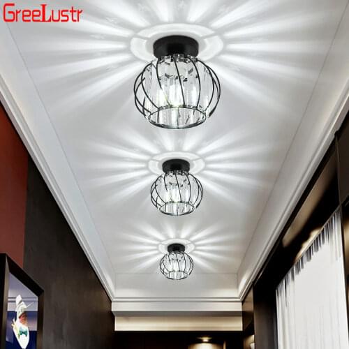 Crystal Led Ceiling Light For Room Corridor Stairs Aisle Minimalist Modern Chandelier Bedroom Ceiling Lamp Home Indoor Lighting