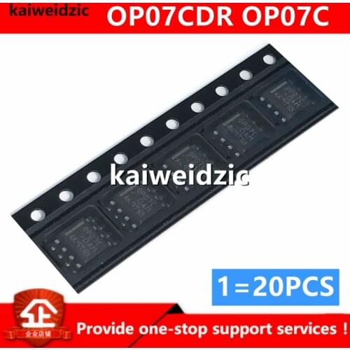 Kaiweikdic New imported original OP07CDR OP07C SOP8 Bipolar operational amplifier low noise amplifier