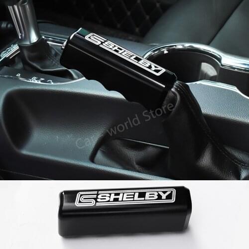 Aluminum alloy Metal Handbrake Grips Set For Mustang Shelby Brake Handle Replace Accessories Fit Ford Mustang 2015-2021