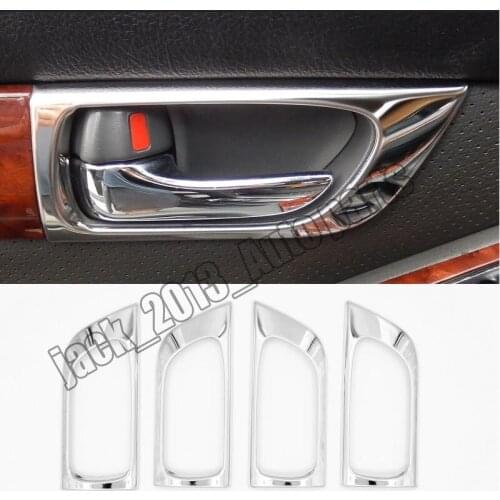 Stainless Steel Inner Door Handle Bowl Cover For 2003-2009 Toyota Prado J120
