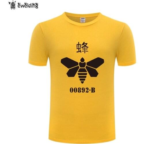 METHYLAMINE LOGO Breaking Meth Heisenberg Bee Men T Shirt T Shirts Men Cotton Short Sleeve Tshirt Streetwear Tee Shirt T-Shirt
