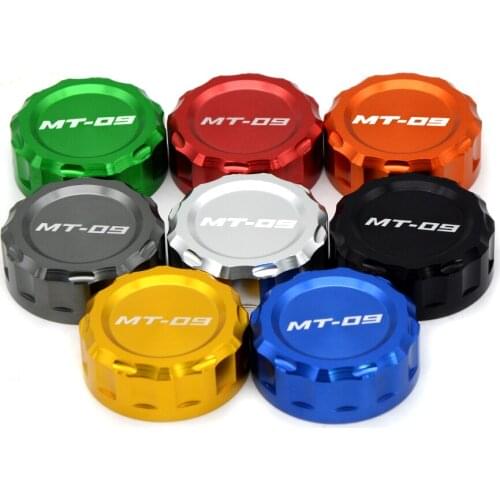 Motorcycle CNC Aluminum Cylinder Rear Fuel Brake Fluid Reservoir Cover Tank Cap For YAMAHA MT-09 MT09 MT 09 FZ09 FJ09