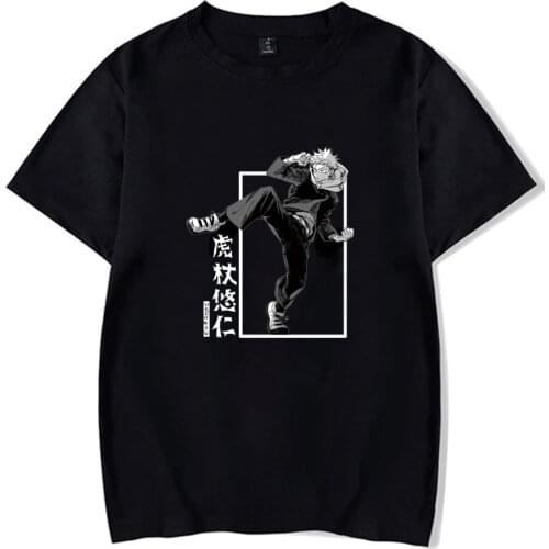 Jujutsu kaisen itadori Hot Anime Fashion Casual Hip Hop O-neck male T-shirt