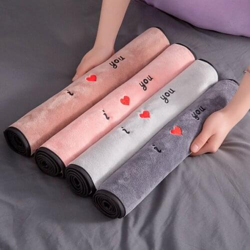 Micro Fiber Thick Soft Towels Solid Color For Adults With Embroidery Face Towel Gift Towels 34x74cm