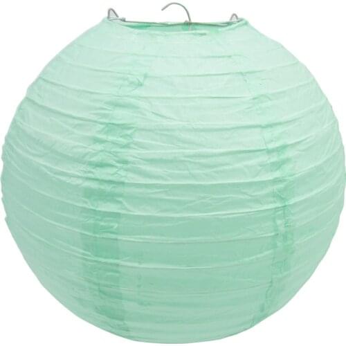 Mint Green Paper Chinese Lantern Paper Ball Wedding Children Birthday Party Baby Shower Outdoor Hanging Decoration 10pcs per lot