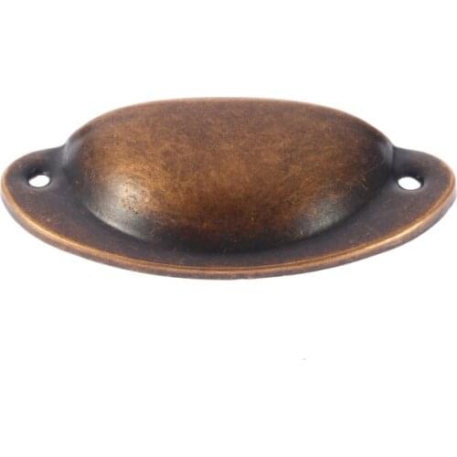 New Shell-shaped black Vintage Zinc Alloy Door Cabinet Drawer Box Bin Furniture Handles Cup Pull Knob Light weight