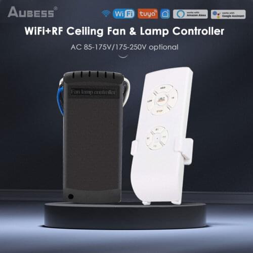 Tuya Smart Life Ceiling Fan Controller WIFI Fan Light Kit With RF Remote Control APP Speed Switch Dimmer Work With Alexa Google