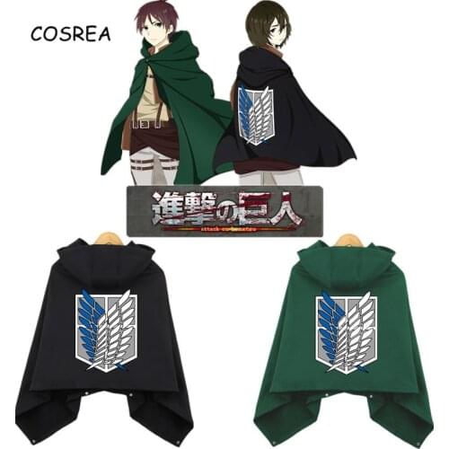 Attack of The Titans Clothes Anime Shingeki No Kyojin Cloak Green Cape Attack on Titan Cloak Hoodie Sweatshirt Top Coat Cosplay