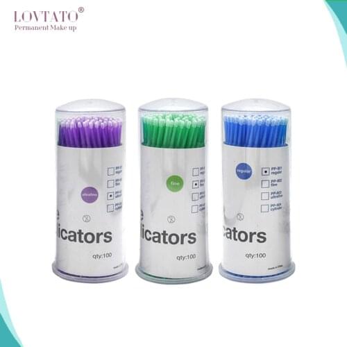 Micro Brush Disposable Microbrush Applicators Eyelash Extensions Remove False Eyelashes Cotton Swab microblading accessories 400