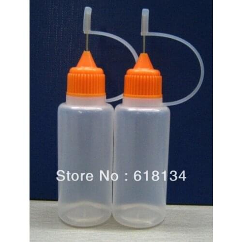 Wholesale Free shipping--20ml PE needle cap bottle Plastic Dropper Bottles NEW LDPE for 2100pcs By FedEx