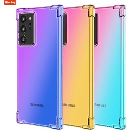 Ultra Slim Double Color Gradient Protection Cases For Samsung galaxy S30 S21 Plus Case S21 Ultra Cover Silicone Shockproof Coque