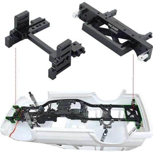 RC Car LC80 Body Front Rear Mount Bracket Adjustable Front Servo Base for 1/10 RC Crawler Axial SCX10 RGT 86100 Land Cruiser