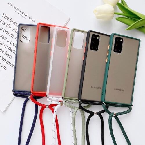 Strap Cord Chain Necklace Lanyard Mobile Phone Case For Samsung Galaxy A51 A71 A81 A91 A70 A21 A01 A10S A20S A20E S20 S10 A30S