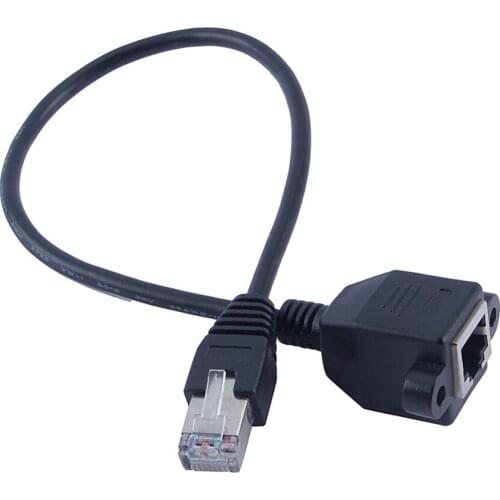 Network Extension Cable RJ45 Male to Female Screw Panel Mount Ethernet LAN #69082 1ft 2ft 3ft 5ft 6ft 15ft