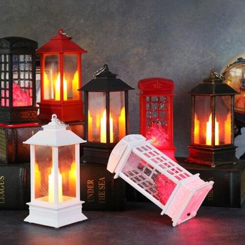 Candles Light Halloween Christmas Decoration Creative Vintage Castle Hanging LED Lantern LED Candles Lamp Party Decor Gift Home