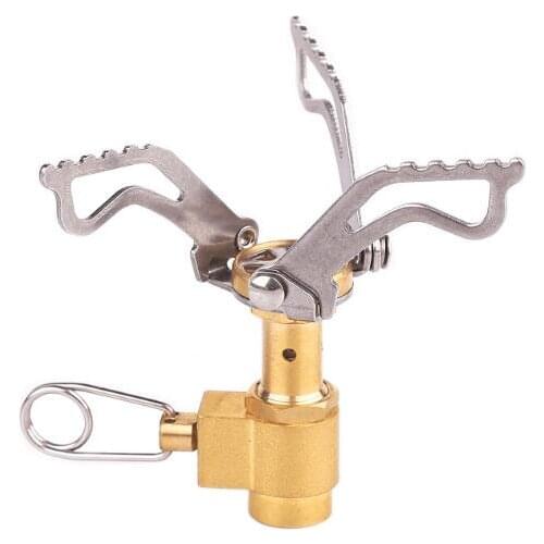 Ultra light stainless steel mini outdoor portable picnic camping gas stove integrated gas stove cookware supplies