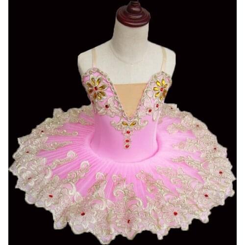 Vêtements Tutu de spectacle de danse de Ballet pour adultes, jupe à fil épais et désordonné, Camisole pour enfants, petit cygne
