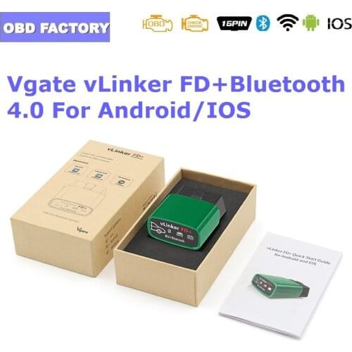 Vgate vlinker FD + ELM 327 Bluetooth Latest ELM 327 v 1 5 3.0/4.0 forscan WiFi auto diagnostic OBD 2 scanner automatic tool