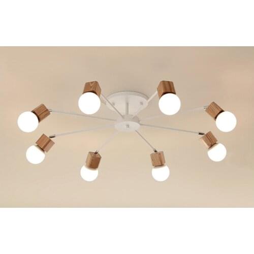 Ceiling Lights Vintage Home Lighting Luminaire Multiple Rod Wrought Iron Ceiling Lamp E27 Bulb Living Room Lamparas De Techo