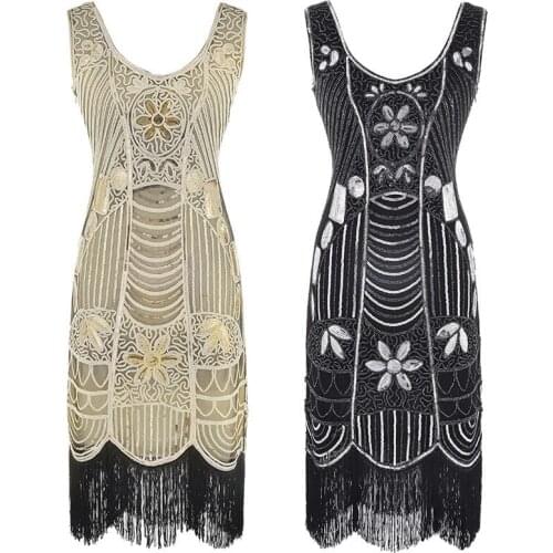 2020 Sexy Sequined Dress Party Dresses Sleeveless V-Neck Beading Tassel Black Short Formal Dress Burgundy New Dress Women Dress