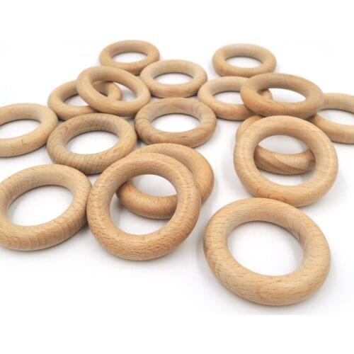 10pcs 50MM beech Ring baby thick safe baby toys 10pcs toddler jewelry EA366E