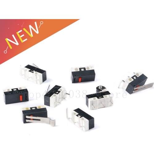 10Pcs Mini Micro Limit Switch NO NC 3 Pins PCB Terminals SPDT 1A 125V Roller Arc lever Snap Action Push Microswitches