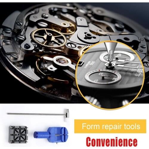 11PCS Simple Watch Repairing Tools Kit Durable Watch Belt Holder Pin Punches Hammer Set Household DIY Tools Kit Small And Conven