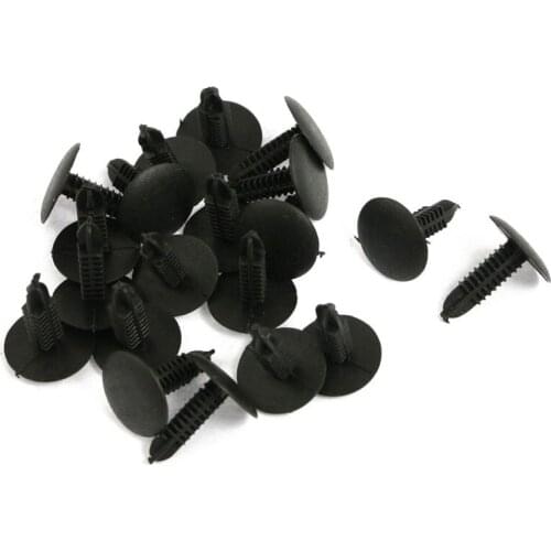 20Pcs Plastic Fir Tree Trim Panel Clips 16mm Head for 4.8mm Hole Black