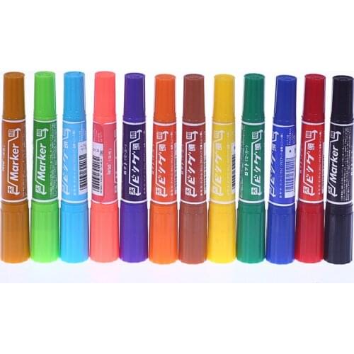 80pcs or 84pcs Per Set Wholesale Color Oily Marker Pen Wholesale Double Head Painting Tool Mark Pen Childrens Marker Pen