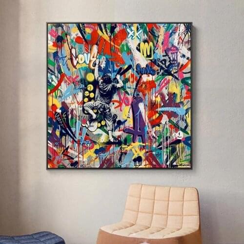 Abstract Graffiti Art Canvas Painting Art Posters and Prints Modern Wall Decorative Pictures for Living Room Home Decor