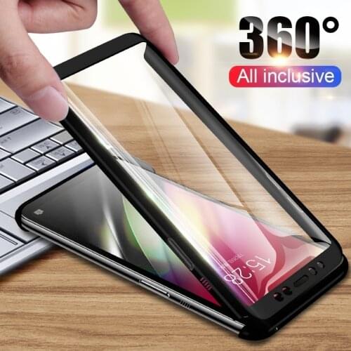 Hot 360 Degree Full Protect Case For Samsung Galaxy A10 A20 A30 A40 A50 A60 A70 A3 A5 2017 A7 A6 A8 Plus 2018 Cover With Glass