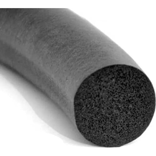 Black Foamed silicone rubber seal strip Round dia1 1.5 2 3 4 5 6 7 8 mm Oring line cord Foaming rubber molding damper waterproof