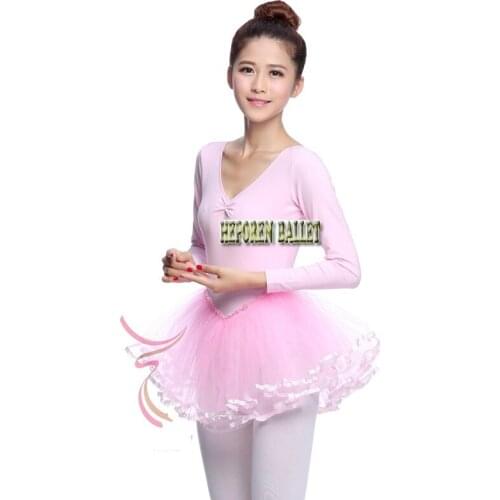Girls Long Sleeve Ballet Dress Children Dance Tulle Dress Ballet Dresses Retail Wholesale Drop Shipping HB851