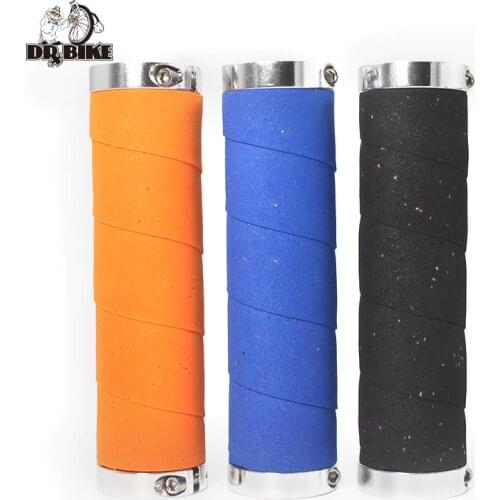Dr Bike Soft EVA PU Bicycle Lock-on Grips l Handlebar Cover with Cork Sweat Absorb Grips MTB Mountain Folding City Bike