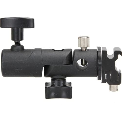 E Shape Universal Metal Flash Bracket Stand Hot Shoe Speedlite Umbrella Holder Umbrella Mount Adapter for Photo Studio ACEHE