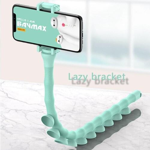 Cute Caterpillar Lazy Bracket Mobile Phone Holder Worm Flexible Phone Suction Cup Stand For Home Wall Desktop