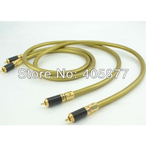 Hifi audio Hexlink Golden 5-C With carbon fiber RCA plug connector cable hifi rca cable 1m
