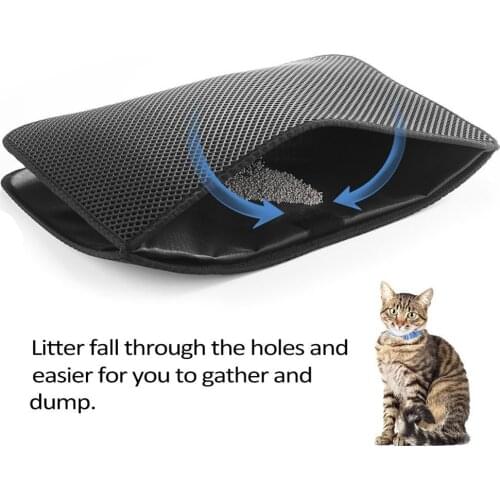 Waterproof Pet Cat Litter Mat Double Layer Litter Cat Bed Pads Trapping Pets Litter Box Mat Pet Product Bed For Cats House Clean