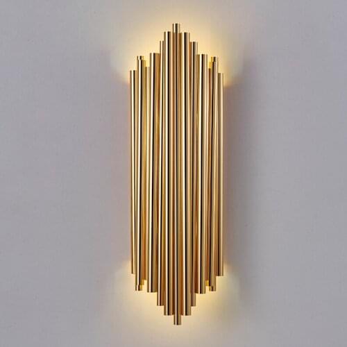 Creative hotel wall lamp Nordic simple post-modern villa industrial living room background wall bedroom decoration bedside lamp