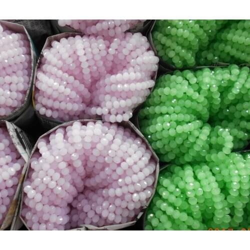 AA+ Quality 6MM 50piece/lot Candy Color Round Faceted Glass String Beads Crystal Rondelles White/Black/Red/Green/Yello