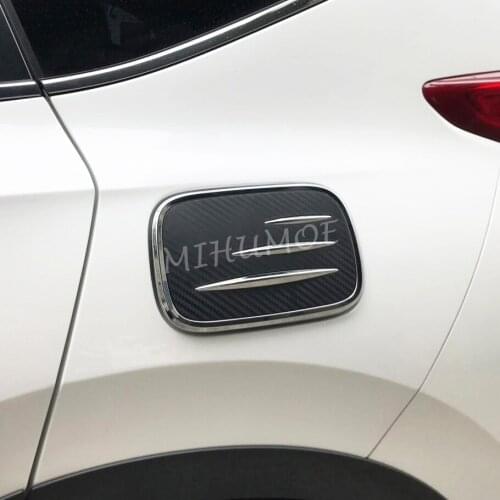 Fuel Tank Cap For Honda CRV 2017 2018 2019 2020 CR-V 5th Chrome Carbon Fiber Texture Gas Oil Cover Lid