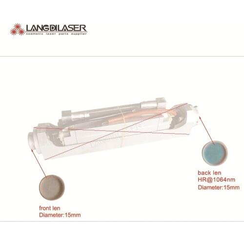 YAG laser lens , include : front and back mirror ( rear mirror ) , size: D15mm*4mm