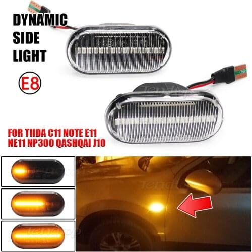 For Nissan Tiida C11 Note E11 NE11 Micra K12 NP300 Navara D40 Qashqai J10 Flashing Turn Signal Side Marker Lamp Car Styling
