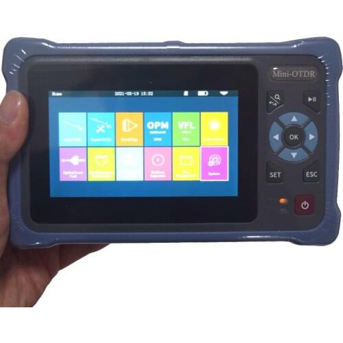 MINI OTDR 1310/1550nm 26/24dB Fiber Optic Reflectometer OTDR with Touch Screen VFL OLS OPM Event Map Ethernet Cable Tester FC SC