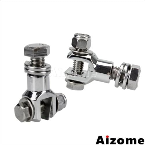 Motorcycle Chrome Foot Peg Clevis Set For Harley Honda Yamaha Suzuki Universal Footpeg Footrest Clevis Mount w/ Hardware