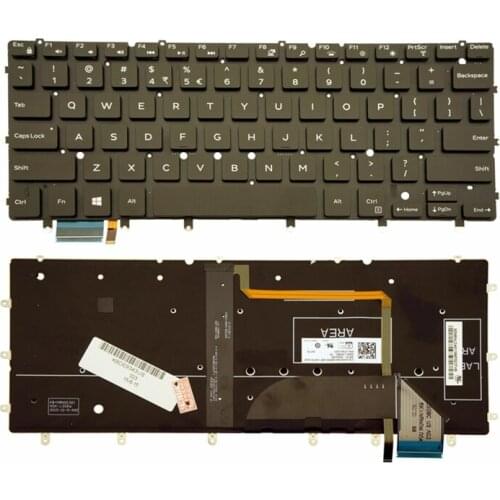 New US Keyboard FOR Dell Inspiron 7558 7568 XPS 9550 9560 without frame with backlit